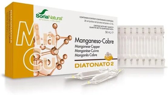 Soria Natural Diatonato 2 Manganês Cobre 28 Ampolas