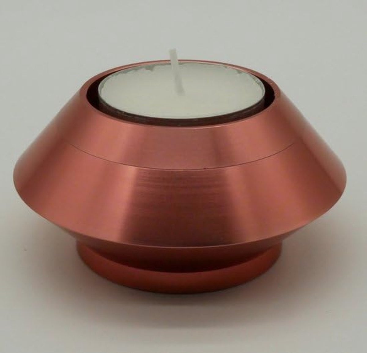 Thijox Mini Urn Waxinelichthouder Koperkleurig met Roze Waxinelichtje