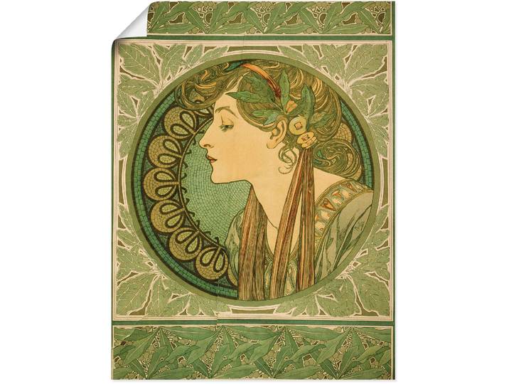Poster ARTLAND Lorbeer. 1921 , grün (farbe bild(er): grün), B:30cm H:40cm, Bilder, Poster, ohne Rahmen