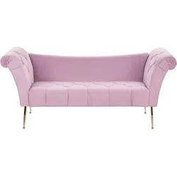 CHAISELONGUE Samtstoff Hellviolett Nantilly
