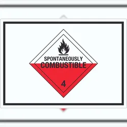 HB-Druck Aufkleber Selbstentzündliche Stoffe Symbol Spotaneously Combustible A1 (594x841mm)