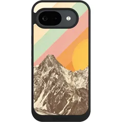Nivocase Handyhülle für Google Pixel 10a Hülle NIVOpure Case Schwarz Berg Retro Sonnenschein (Google Pixel 10a), Smartphone Hülle, Schwarz