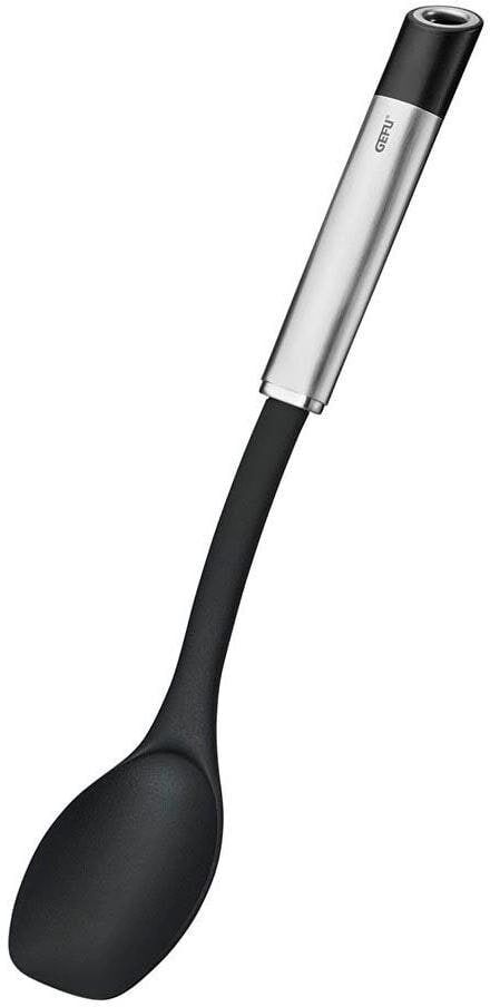 Kochlöffel GEFU "Primeline 33.3 cm", schwarz (schwarz, silberfarben), Kochlöffel, Kochlöffel schwarz, silberfarben Einheitsgröße