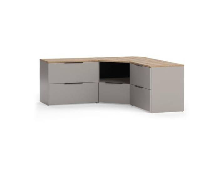 Vicco Wohnwand Wido Greige 3 Teile, zur Wandmontage geeignet und kombinierbar mit weiteren Modulen