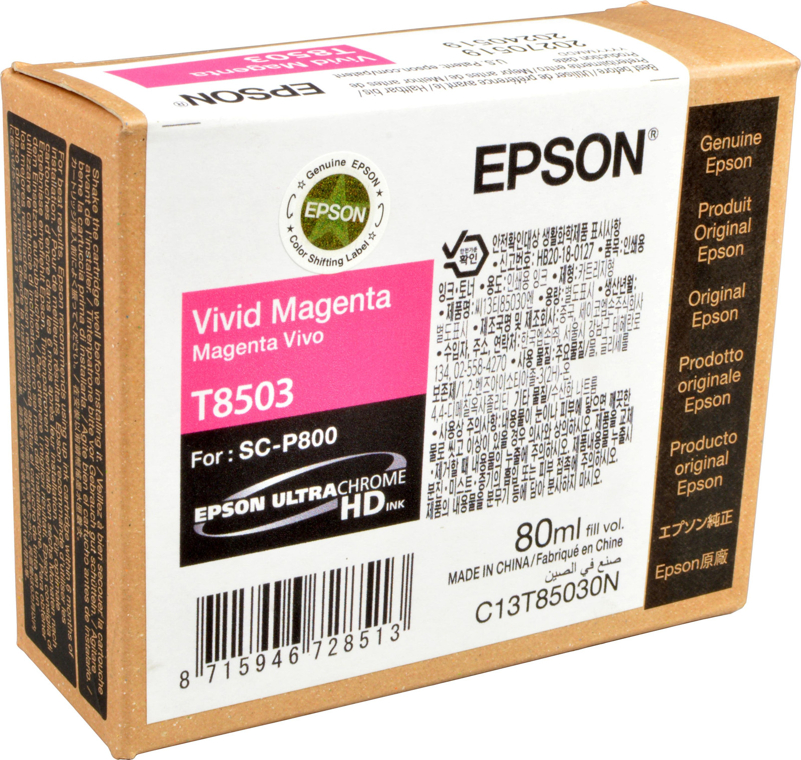 Epson C13T85030N T8503 Vivid Magenta Druckerpatrone