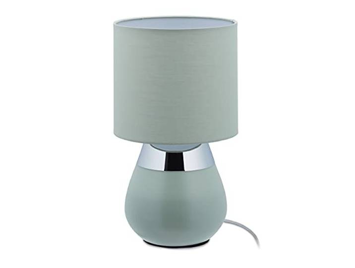 Relaxdays Lampe de Chevet Tactile\, Douille : E14\, lumière indirecte\, avec Abat-Jour\, H x D : 32 x 18 cm\, Verte