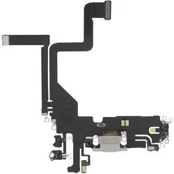 Clappio Ladeanschluss Ersatzteil, Lightning Stecker (Apple iPhone 14), Mobilgerät Ersatzteile, Silber, Grau