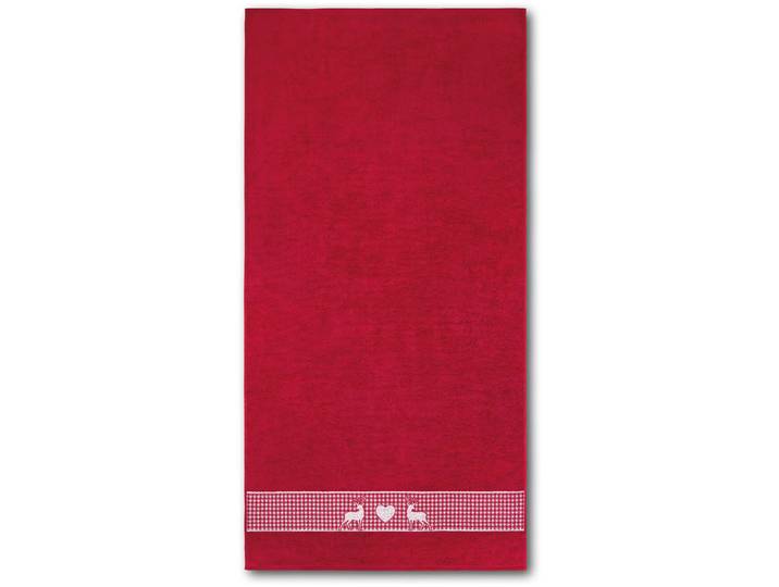 Duschtuch DYCKHOFF Oktoberfest , rot (granat), B:70cm L:140cm, Frottier, Frottier, Handtücher, Duschtuch, Made in Germany (2 Handtücher, 1 Duschtuch)