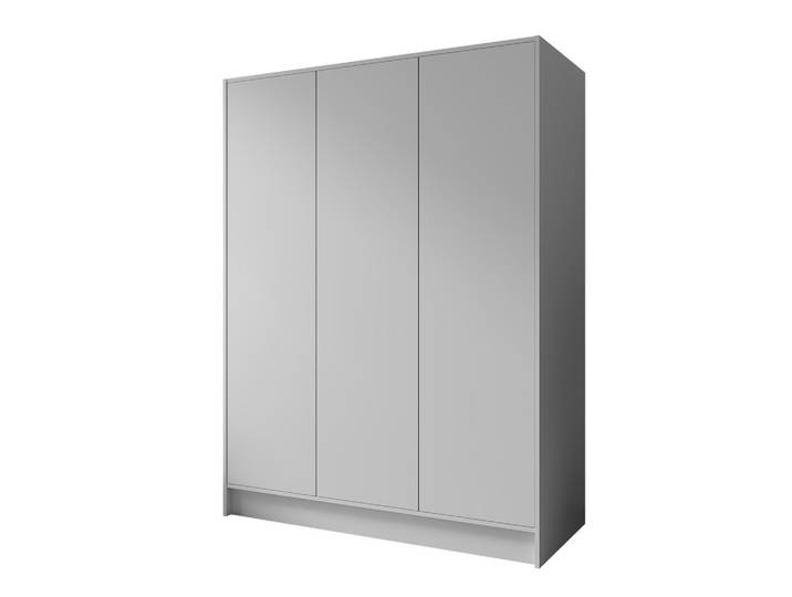KLEIDERSCHRANK Mono Grifflos im Skandi-Stil, Weiß 150/200/51 cm