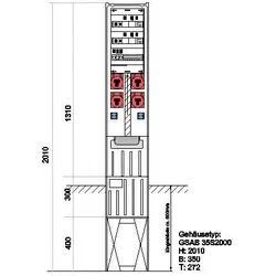 GSAB Elektrotechnik Festplatzverteiler 35S20FP4162S