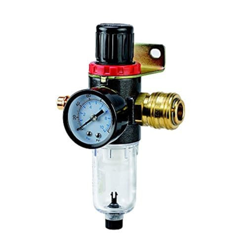 Einhell filterdrukregelaar R1/4 met olie en onderhoudseenheid R3/8 inch, zwart/multicolor