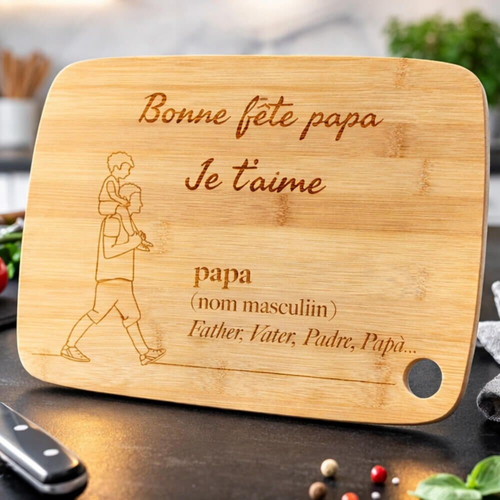 Ocadeau Planche de découpe pour papa