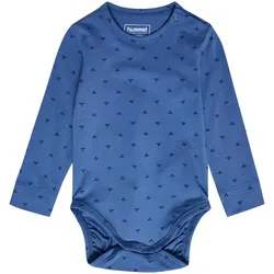 hummel hmlMINI Bee Print langarm Baby-Body 7379 - dutch blue 62