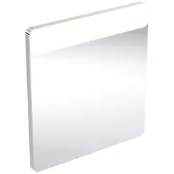 Geberit Option Square Lichtspiegel Beleuchtung oben, Aluminium gebürstet, 60x65 cm, LED-Beleuchtung, mechanischer Schalter