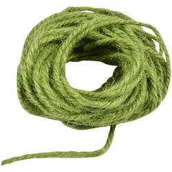 Juteschnur Grün - Feste Deko Kordel zum Basteln, Gestalten, Dekorieren, Verpacken, Makramee & Gartenarbeiten - 10 m Länge - 1,5 mm Stärke