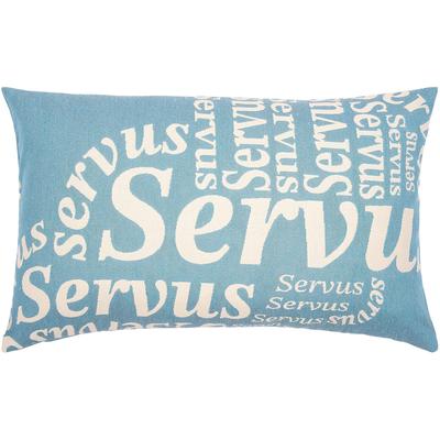 Dekokissen PAD "SERVUS", blau, B:60cm L:35cm, Baumwolle, Dekokissen_Sitzkissen_Kissenhüllen, Made in Europe, Kissenhülle ohne Füllung, 1 Stück