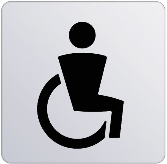 Keuco Türschild Plan 14968010000  Symbol Behinderte, verchromt