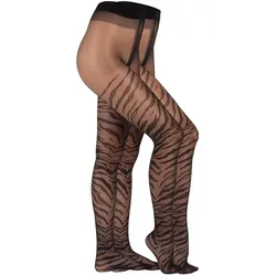 2er Pack camano Fashion Tiger Strumpfhosen 20 DEN Damen 9999 - black S