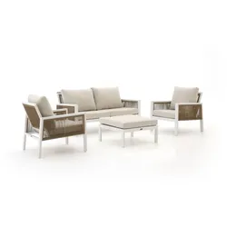Manifesto Alzano Sessel-Sofa Lounge-Set 4-teilig