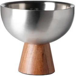 ROMA moderne Schale aus Edelstahl Höhe 13 cm