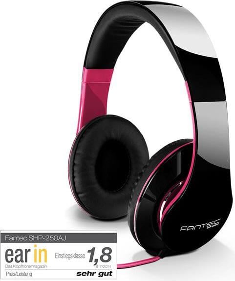 Fantec SHP-250AJ Koptelefoon zwart/roze