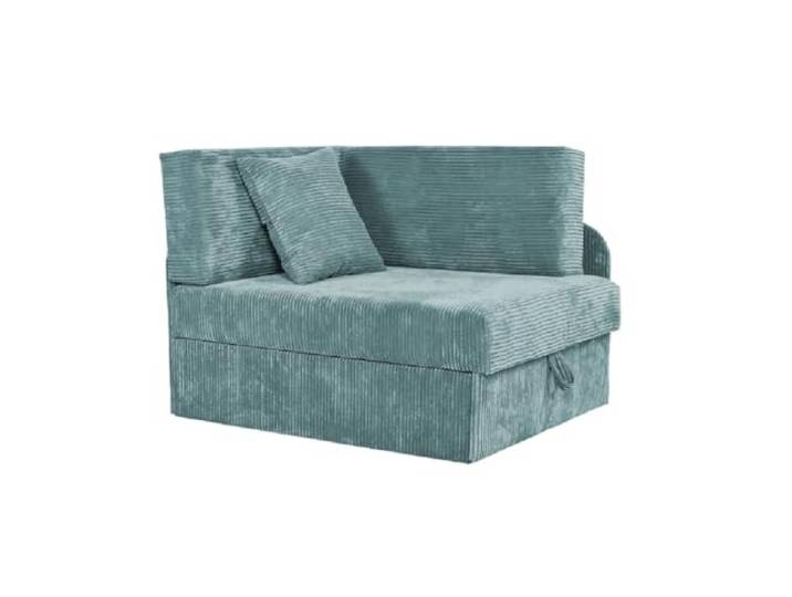 Family Meble Kindersofa, Modell Boni, mit Schlaffunktion, Freistehendes, Klappbares für Kinder, 3 Schlaflängen, Strapazierfähiges Material, Schmutzabweisend, Minze