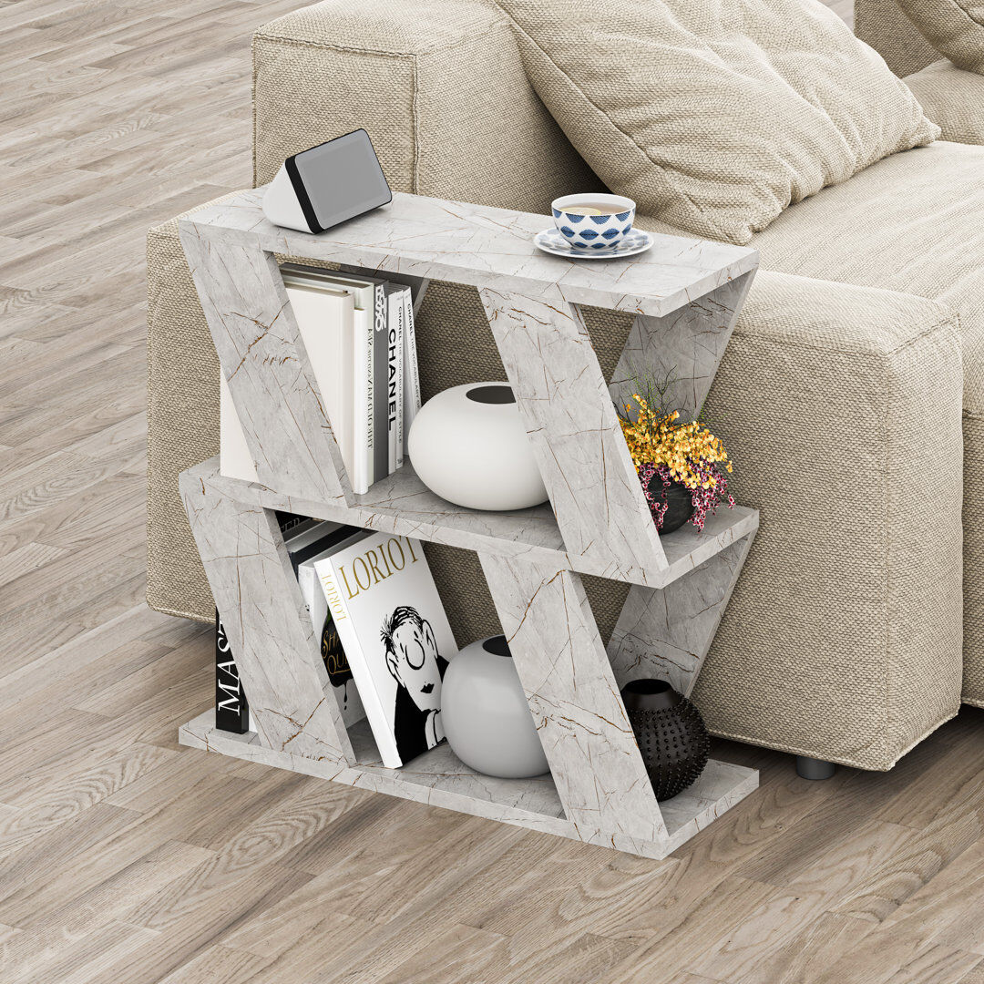 Zipcode Design Adriana Side Table Modern Compact Design for Living Room & Bedroom Grey 144.78cm H X 152.4cm W X 55.88cm D