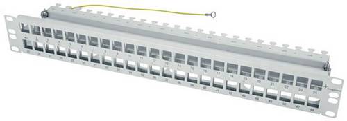 Telegärtner 100021494 48 Port Netzwerk-Patchpanel 483mm (19") 1 HE Lichtgrau (RAL 7035) Unbestückt