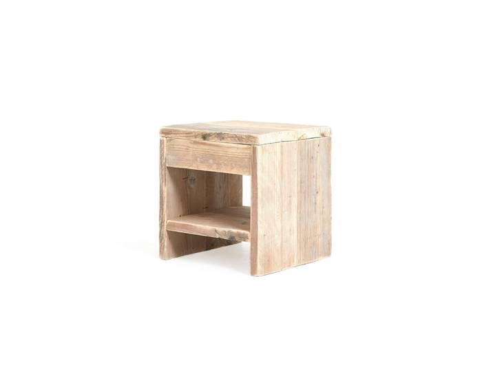 Table de chevet bois beige