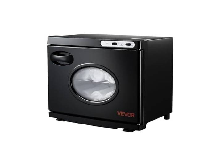 VEVOR Chauffe-serviettes 23 L\, Armoire Chauffe-serviettes Capacité 36PCs\, avec Fenêtre Transparente\, Clip et Support en Acier inoxydable\, pour Spa\, Massage\, Salon de Beauté\, Salle de Bain\, Hôtel