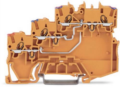 WAGO 2000-5372 Dreistock-Initiatorklemme 7mm Push-In-Klemme Orange 15St.