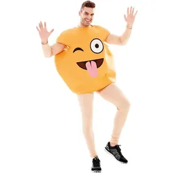 Metamorph Alberner Smiley Emoji Kostüm (M, XL)