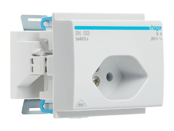 Hager Steckdose DIN T13 Grey