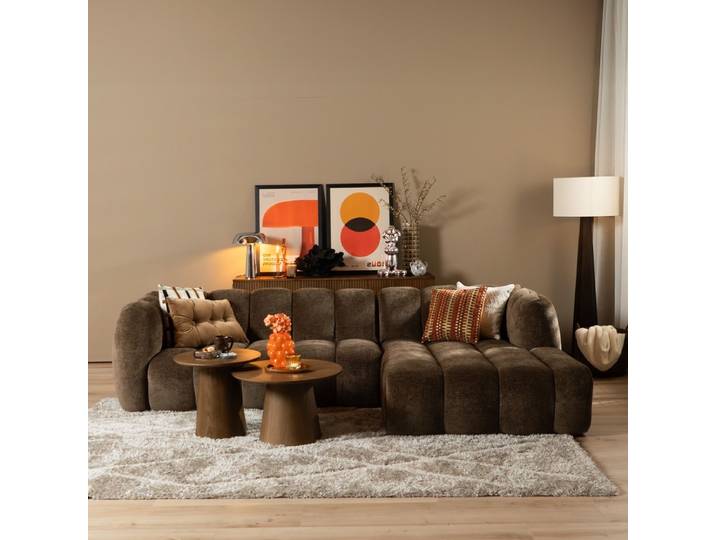 Bronx71 Ecksofa Luca Chenille mocha rechts