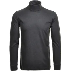RAGMAN Herren Rollkragenpullover - Langarm Basic Rollkragen Regular Fit, Single Jersey, einfarbig Dunkelgrau / S
