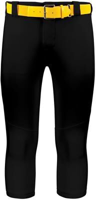 Russell Athletic R16LSX Women's Flexstretch Softball Pant with Belt Loops in Black size Medium   Polyester Blend