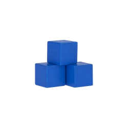 Augenwürfel Holzwürfel - Spielsteine - kantig - blau - Holz - 15 mm 247065