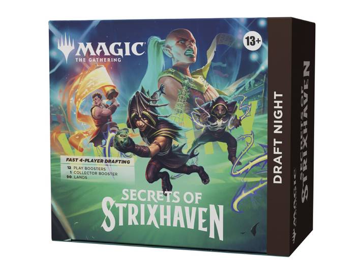 Magic: The Gathering - Secrets of Strixhaven - Draft Night 12 boosters de jeu + 1 booster collector - Version anglaise