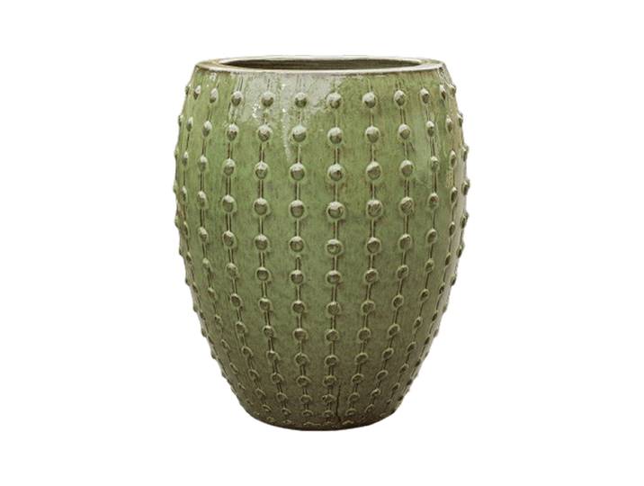 Hochwertiger In-/Outdoor Blumentopf „Laos Emperor“, verschiedene Grössen Keramik Grün Baq Design