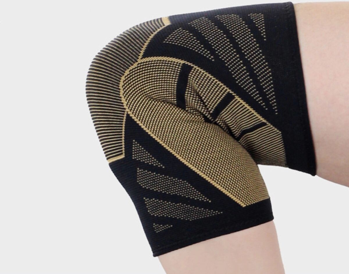 INF 2er-Pack Sport-Kniebandagen – Kupferfaser atmungsaktive Kompressionsstütze für Laufen, Basketball, Radfahren und Wandern M
