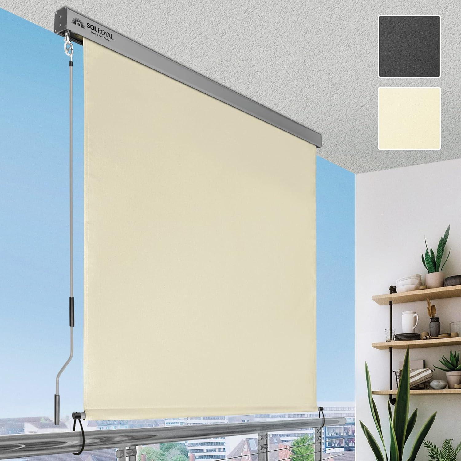 Famanu Seitenmarkise 160x250 cm Beige - Wetterfeste Privatsphäre und Sonnenschutz