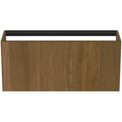 Ideal Standard Waschtischunterschrank Conca, 1 Auszug, ohne Platte, 1200x373x540mm, Walnuss Dunkel