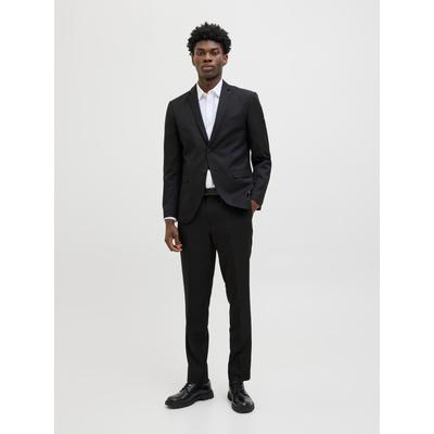 Anzug JACK & JONES "JPRCOSTA SUIT", Herren, Gr. 54, N-Gr, schwarz, Web, Obermaterial: 100% Polyester, unifarben, sehr schmal, Anzüge, aus Polyester, sehr schmale Passform, mit Reverskragen, Langarm-Sakko