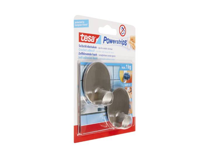 Tesa Powerstrips Metallhaken ⌀ 2 cm 2 Stück