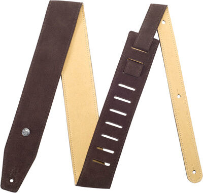 Dunlop BMF Suede Mahogany Strap marron