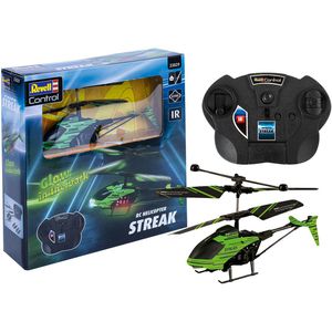 Revell Fluggerät 23829 Streak Glow Hubschrauber, ferngesteuert, mit LED, Akku und Fernsteuerung, Länge 18 cm