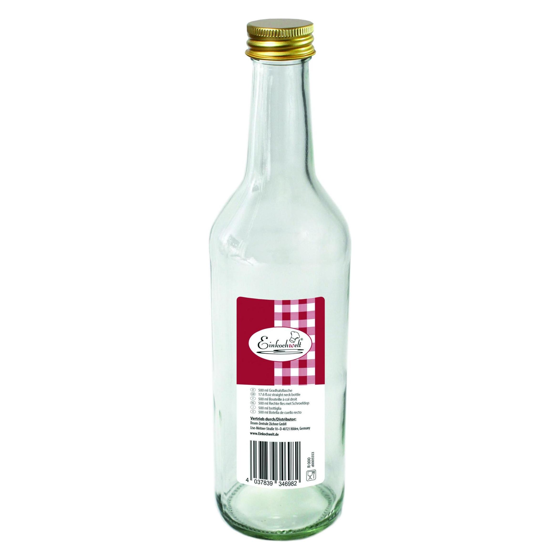 Dosen-Zentrale Gradhalsflasche 'Einkochwelt' (1 Stk.) (DOSEN-ZENTRALE) Mindestbestellmenge: 12 Stück