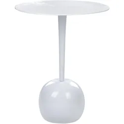 BEISTELLTISCH Aluminium weiß rund 40 cm Eucla