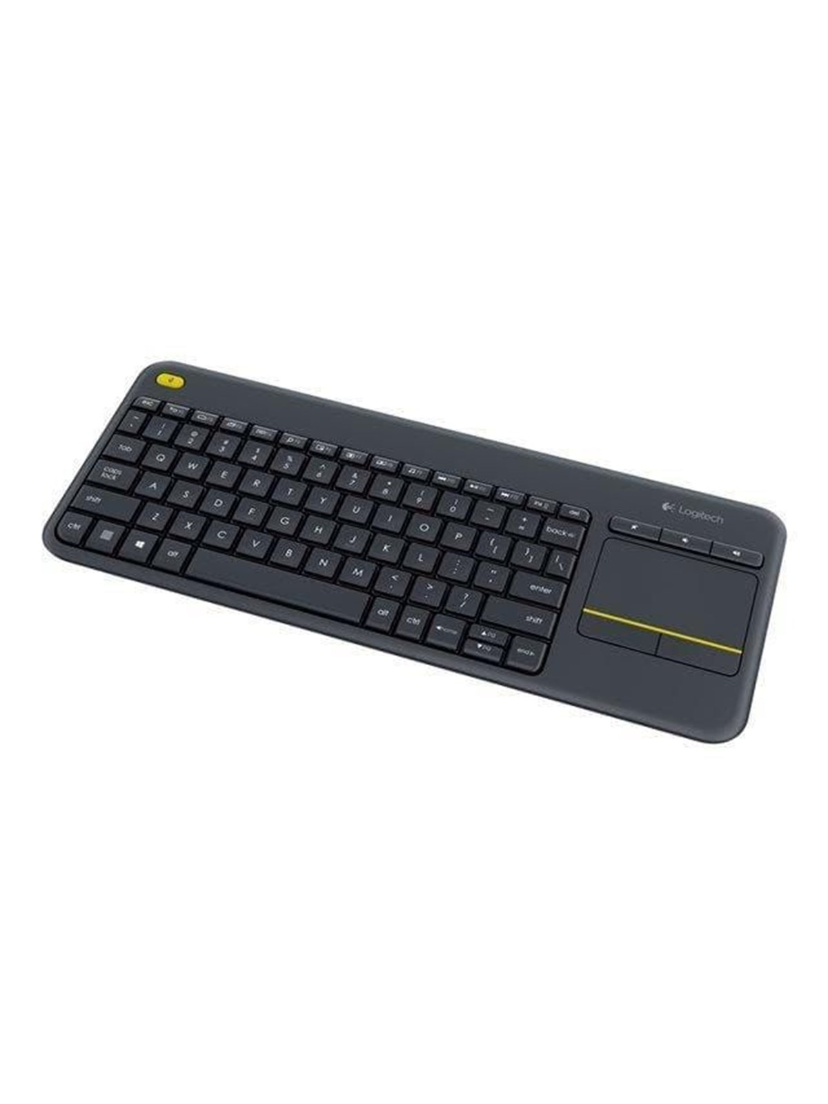 Logitech K400 Plus Ergonomic Wireless Touch - Tastatur - Englisch (US) - Schwarz