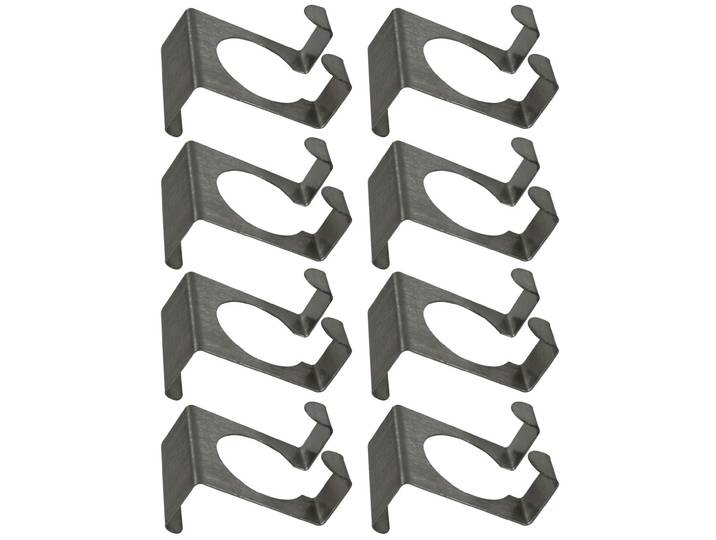 8er-Set Doppel Türhaken aus Edelstahl zum Einhängen, Türgarderobe